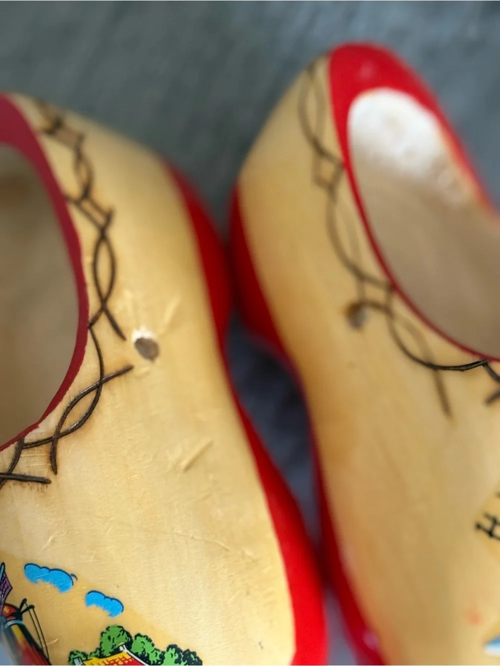 Hand-Painted Kids Dutch Wooden Clogs/klompen
